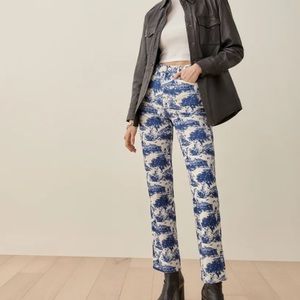 NWT Reformation Pastoral High Rise Straight Jeans Size 29